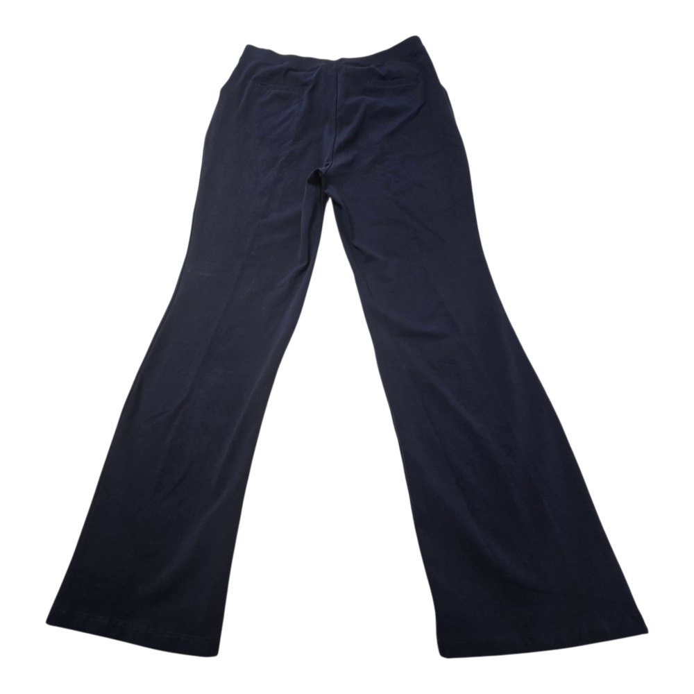 Blue Track Pants with Elastic Waistband and Flared Design